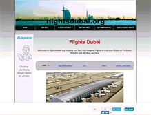 Tablet Screenshot of flightsdubai.org